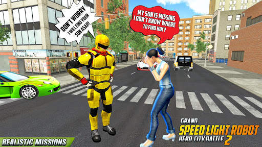 Grand Speed Robot Iron Hero Rescue Mission screenshot 1