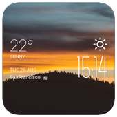 Clouds forest weather widget