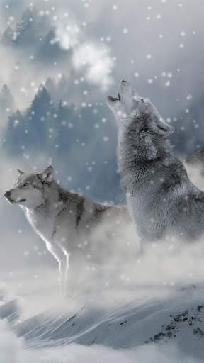 Galaxy ice wolf live wallpaper screenshot 7