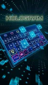 Keyboard-Hologram Neon Theme screenshot 1
