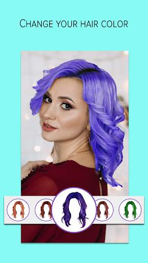 Recolor my Hair - Colorful Hair Color Changer 1 تصوير الشاشة