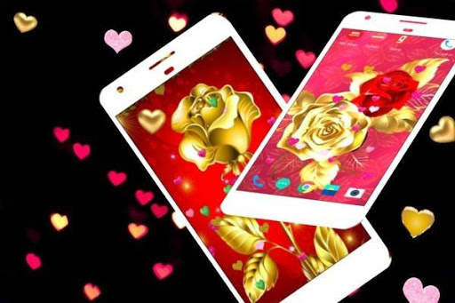 Gold Rose Live Wallpaper screenshot 2