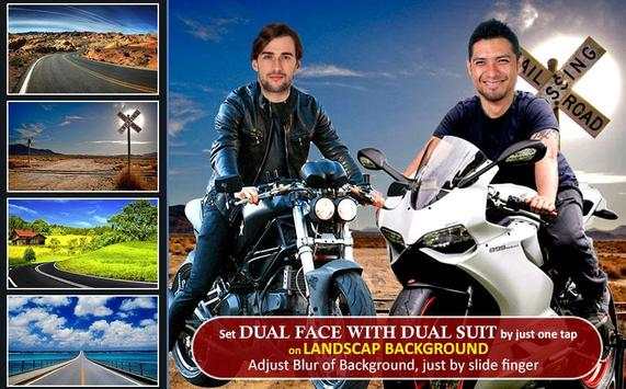Man Moto Bike Rider Dual Photo Editor screenshot 3