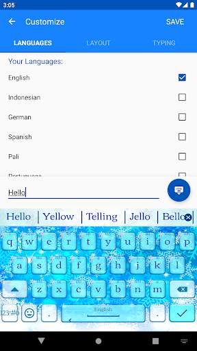 Winter Snowflake Keyboard screenshot 1