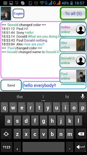 WiFi Chat screenshot 2
