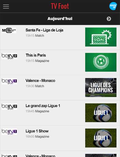 Programme TV Foot 11 تصوير الشاشة