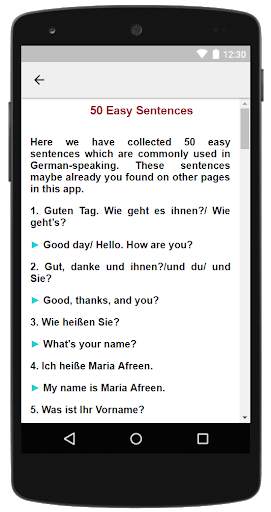 Basic German Language Learning App For Beginners screenshot 4