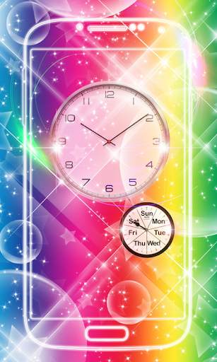 Rainbow Clock Live Wallpaper screenshot 8