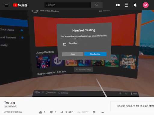 QuestCast: Twitch,YouTube…stream from Oculus Quest screenshot 4