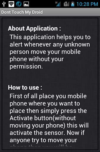 Don't Touch My Droid screenshot 3