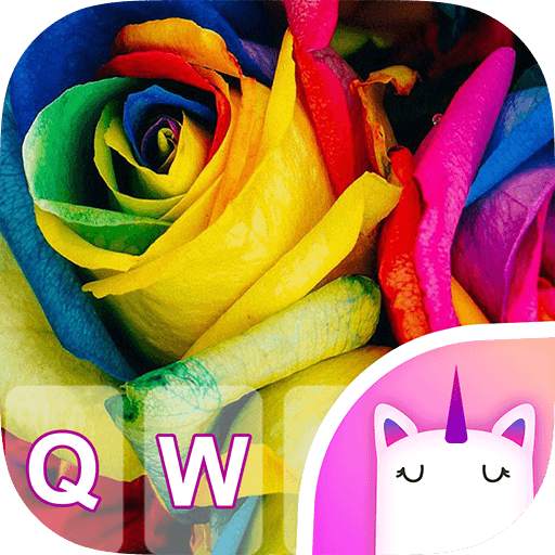 Rainbow Rose Free Keyboard Theme 1.0