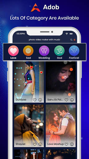 Adob : Video Editor, Photo video maker with music screenshot 2
