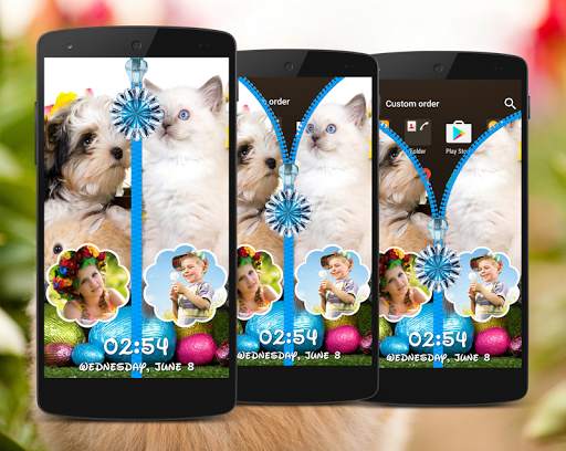 Puppy Zipper Lock Screen 2 تصوير الشاشة