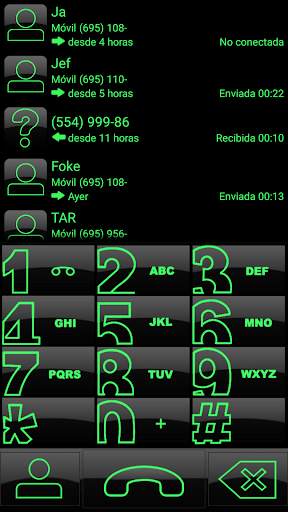 THEME BIG DARK GREEN EXDIALER screenshot 1