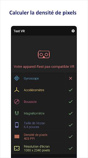 Test de compatibilité en vr screenshot 6