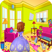 Princess Sofia Cleaning House Game icon