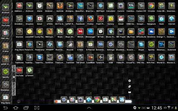 TSF Shell Theme Carbon HD 9 تصوير الشاشة
