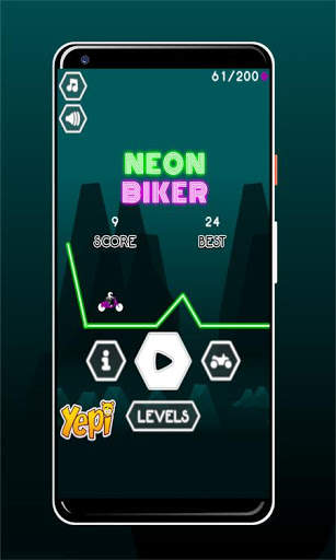 Neon Biker New bike stunt game free racing game screenshot 1