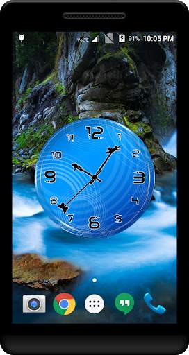 Blue Clock Live Wallpaper screenshot 1