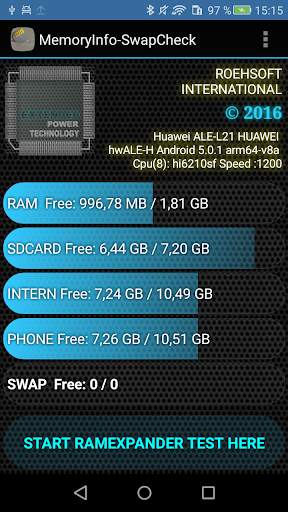 MemoryInfo & Swapfile Check screenshot 1