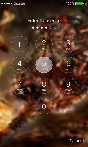 Passcode Lock screen Tiger lock screen Passcode 7 تصوير الشاشة