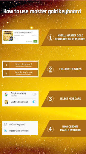 Gold Keyboard: Golden Keyboard Theme screenshot 2