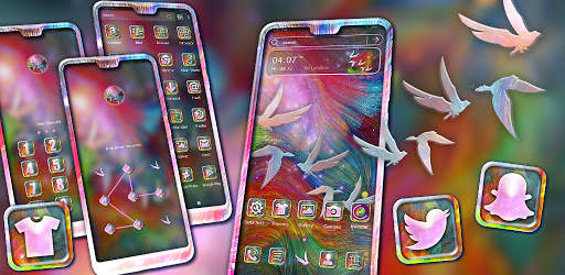 Hippie Galaxy Bird Launcher Theme screenshot 7
