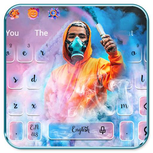 Colorful Smoke Keyboard Themes 10001002