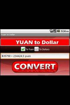 Yuan to Dollar Lite screenshot 2