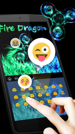 Flame Dragon Fidget Spinner Keyboard Theme screenshot 3