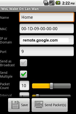 Wol Wake on Lan Wan screenshot 2