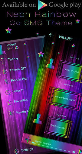 Free Neon Rainbow Clock Widget screenshot 7