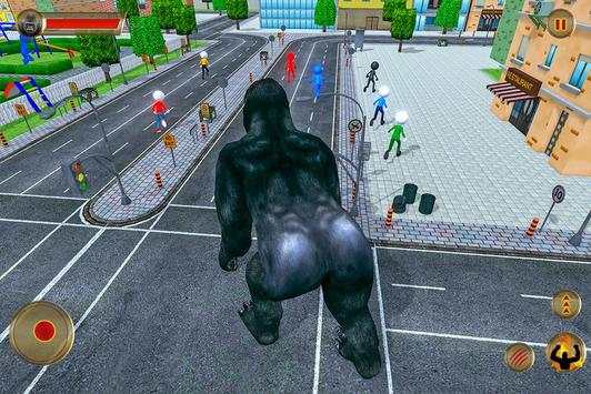 Angry Gorilla vs Stickman City Battle screenshot 15