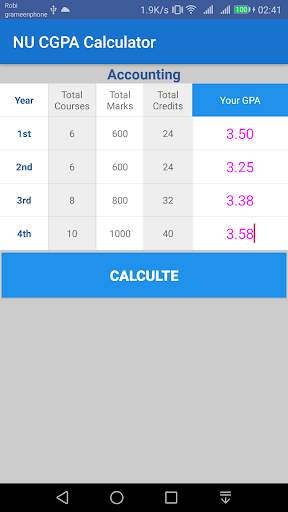 EasyCGPA - NU CGPA Calculator screenshot 4