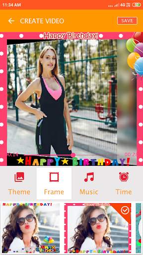 Birthday video for daughter - with photo and song screenshot 5