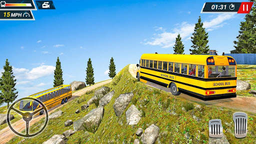 Di luar jalan Tinggi Sekolah Bis Simulator - Bus screenshot 6