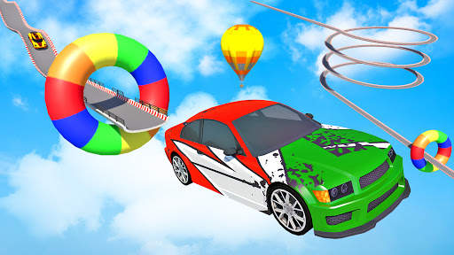 Mega Ramp Race - Flying Car Stuntman Ramp Racing स्क्रीनशॉट 10