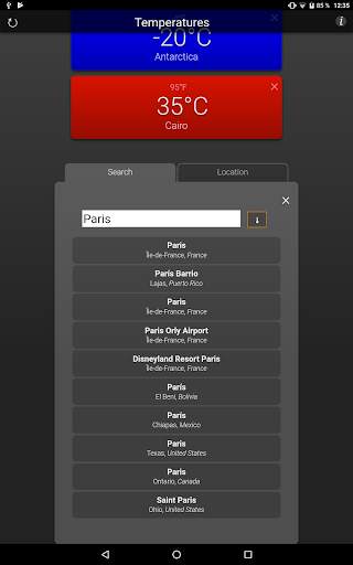 Temperatures screenshot 10