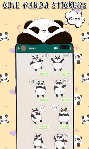 Animated Panda Stickers For Whatsapp 2021 screenshot 5