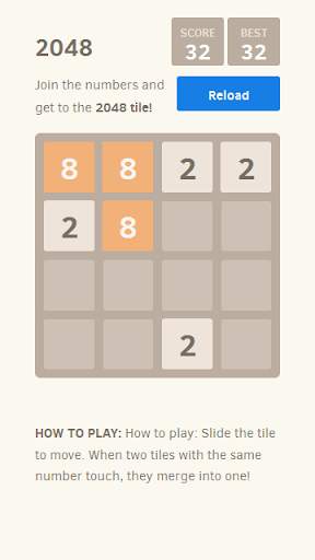 Offline game 2048 screenshot 2