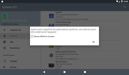Gestionnaire d'applications système screenshot 15