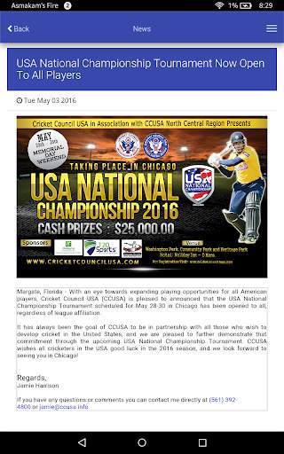 Cricket Council USA (CCUSA) screenshot 2