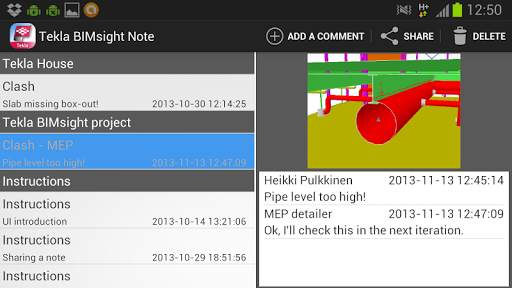 Tekla BIMsight Note 2 تصوير الشاشة