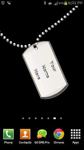 FREE Dog Tags LIVE WALLPAPER screenshot 1