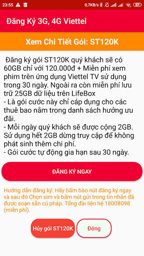 Đăng ký 3G/4G Viettel screenshot 6