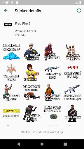 FF Free Fire forWAStickerApps screenshot 5