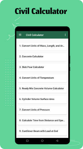 Civil Calculator скриншот 2