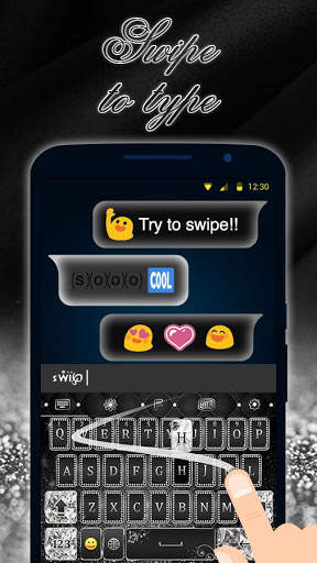 Silver Shining Keyboard Theme screenshot 4
