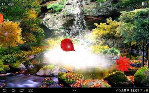 3D Autumn Waterfall Wallpaper screenshot 8