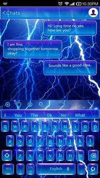 Lightning Blue Keyboard Theme screenshot 1